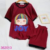  Bộ Tay Ngắn Quần Đùi In Cô Bé Sành Điệu Size Đại (45-60kg) 