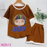  Bộ Tay Ngắn Quần Đùi In Cô Bé Sành Điệu Size Đại (45-60kg) 