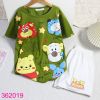 Bộ Tay Ngắn Quần Đùi In Hình Gấu Dễ Thương Size Đại (45-55kg)