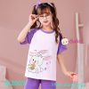 Bộ Bé Gái Áo Tay Raplang In Thỏ Quần Lửng Dễ Thương (26kg-57kg)