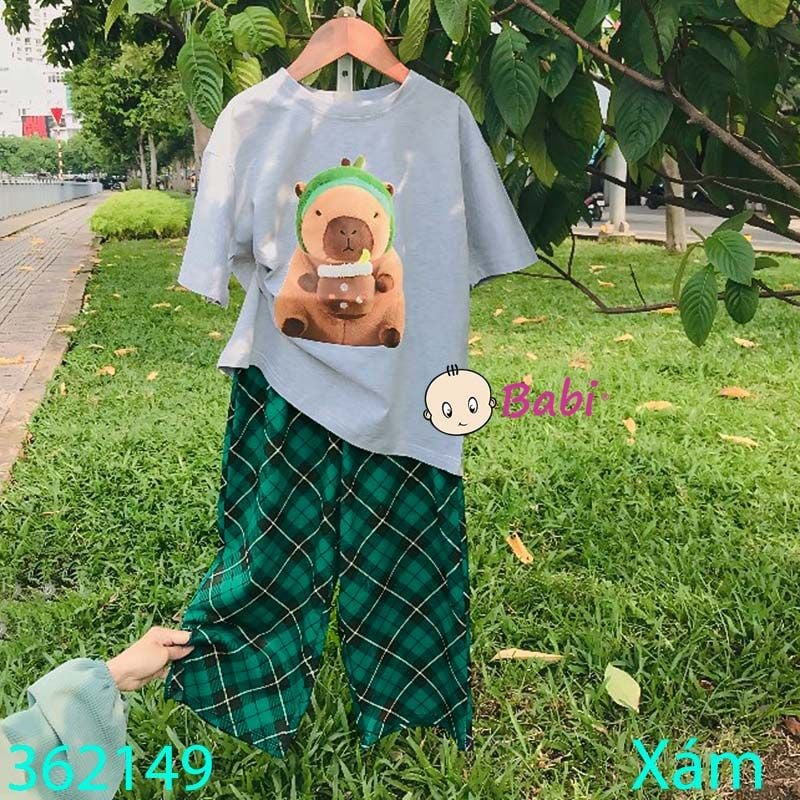  Bộ Bé Gái In Capy Quần Xanh (26kg - 65kg) 