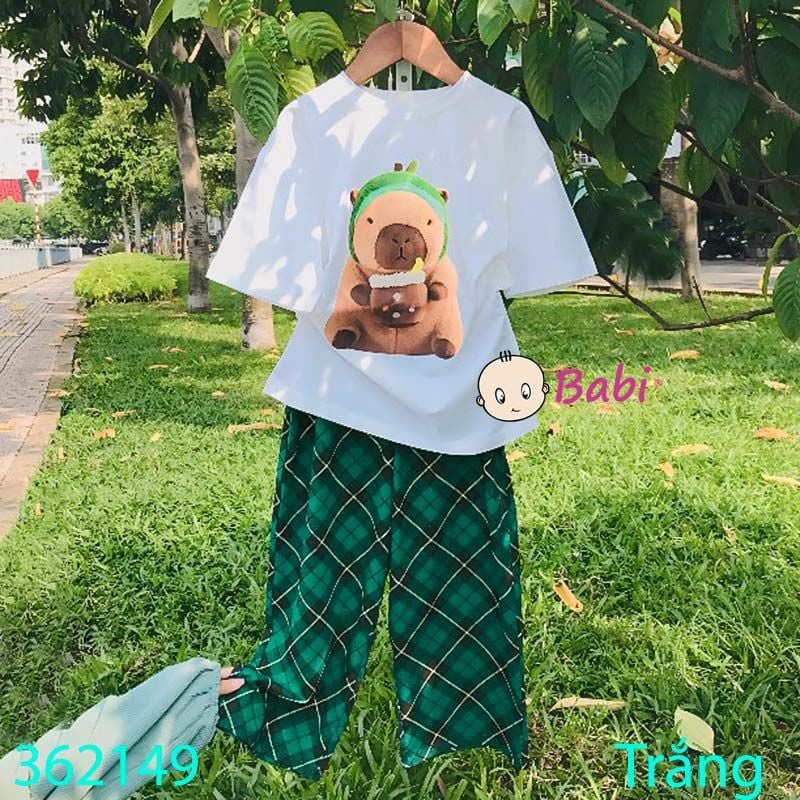  Bộ Bé Gái In Capy Quần Xanh (26kg - 65kg) 