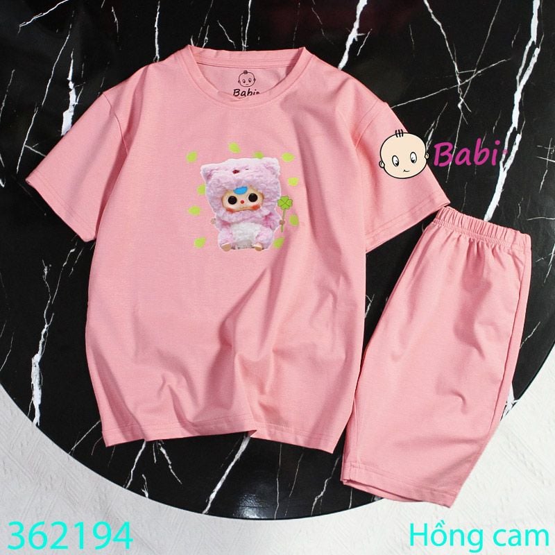  Bộ Bé Gái Quần Lửng Babi-Three Hồng (23kg - 52kg) 