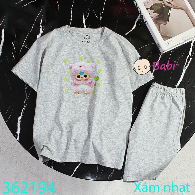  Bộ Bé Gái Quần Lửng Babi-Three Hồng (23kg - 52kg) 