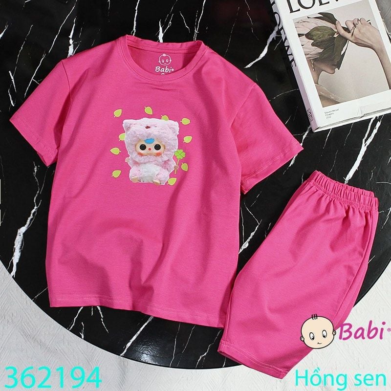  Bộ Bé Gái Quần Lửng Babi-Three Hồng (23kg - 52kg) 