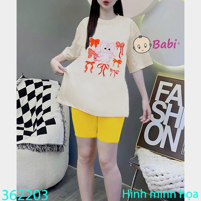  Bộ Bé Gái Quần Lửng Babi-Three Hồng (26kg - 58kg) 