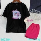  Bộ Bé Gái Quần Lửng Babi-Three Tím (26kg - 58kg) 