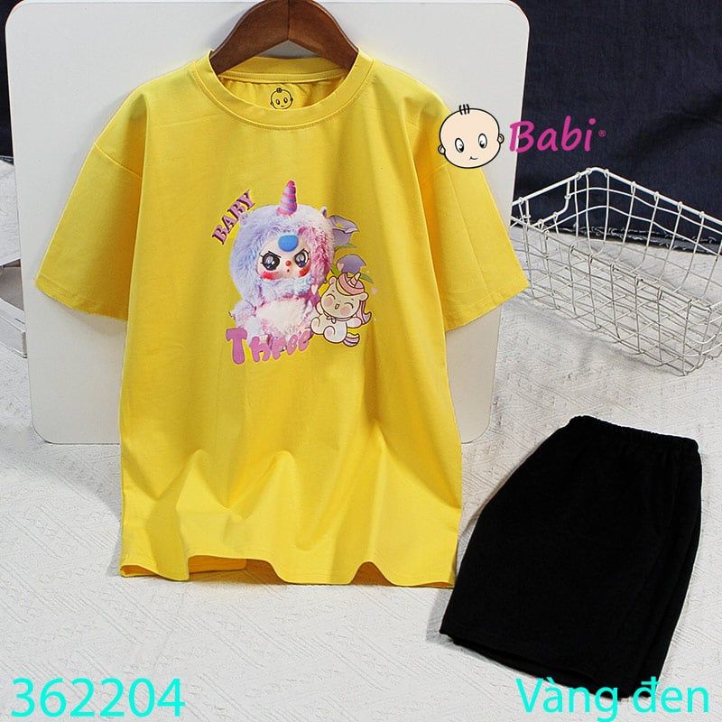  Bộ Bé Gái Quần Lửng Babi-Three Tím (26kg - 58kg) 