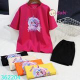  Bộ Bé Gái Quần Lửng Babi-Three Tím (26kg - 58kg) 