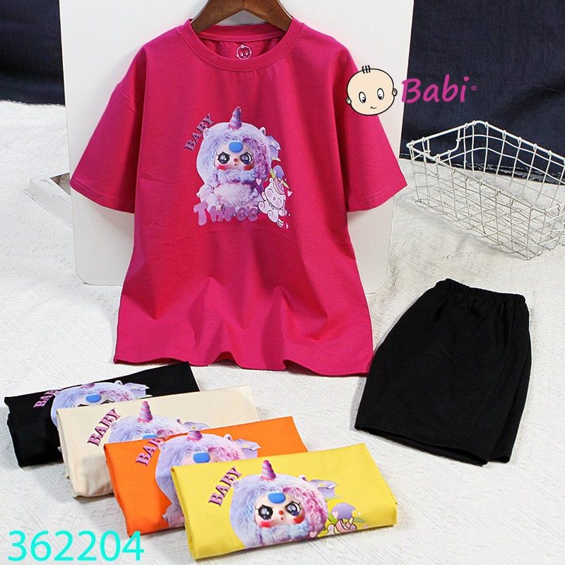  Bộ Bé Gái Quần Lửng Babi-Three Tím (26kg - 58kg) 