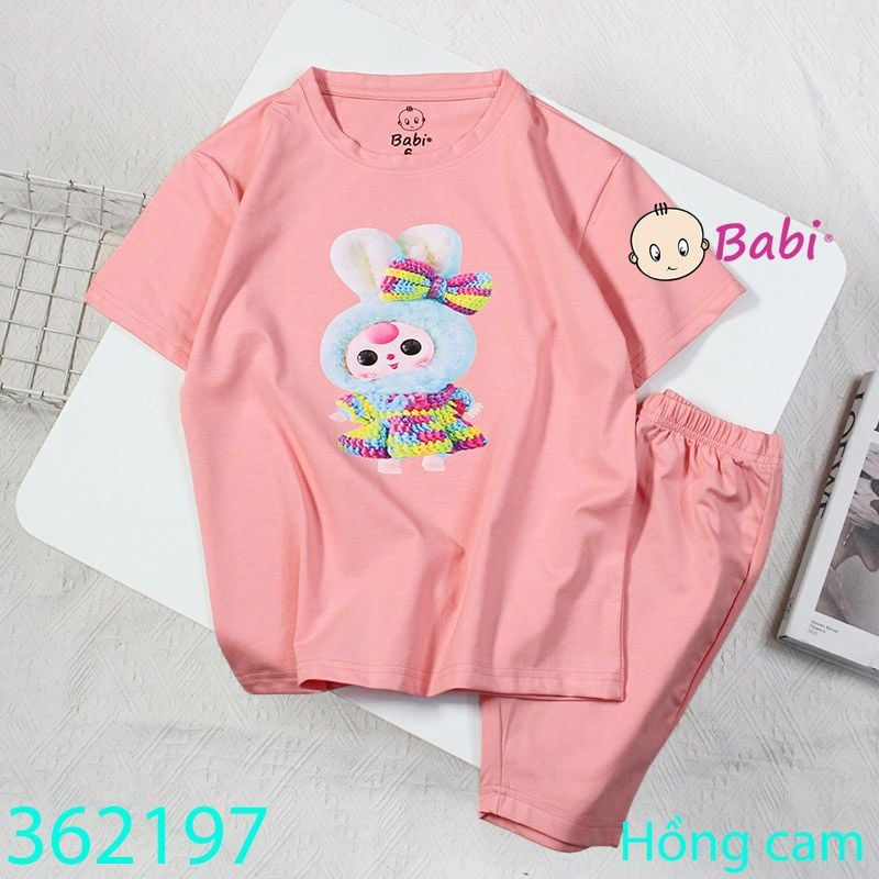  Bộ Bé Gái Quần Lửng Hình Thỏ Dễ Thương (23kg - 52kg) 