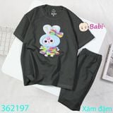  Bộ Bé Gái Quần Lửng Hình Thỏ Dễ Thương (23kg - 52kg) 