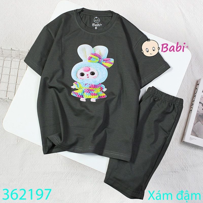  Bộ Bé Gái Quần Lửng Hình Thỏ Dễ Thương (23kg - 52kg) 