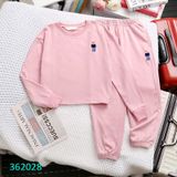  Bộ Bé Gái Tay Dài Áo Croptop In Gấu Quần Jogger Cute (17kg - 47kg) 
