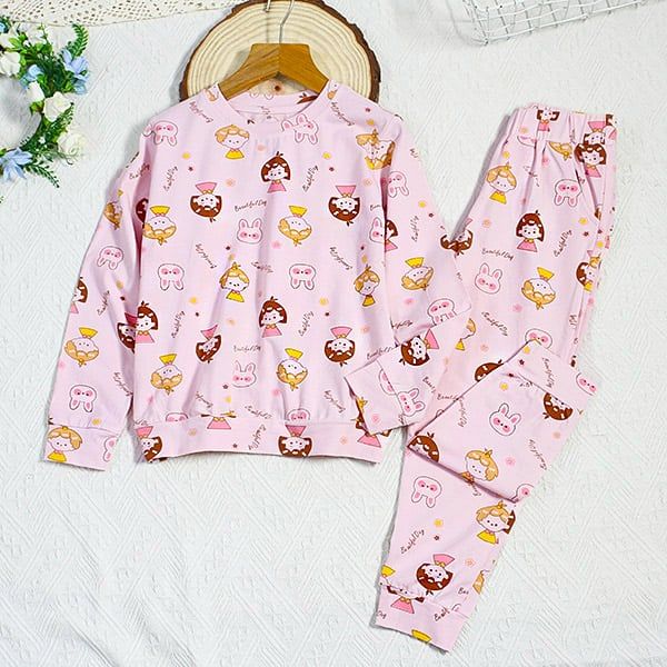  Bộ Bé Gái Tay Dài Quần Dài Nhiêu Họa Tiết Xinh Xắn (17kg - 50kg) 