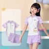 Bộ Bơi Bé Gái Tay Ngắn In Chữ FOREVER (35-40kg)