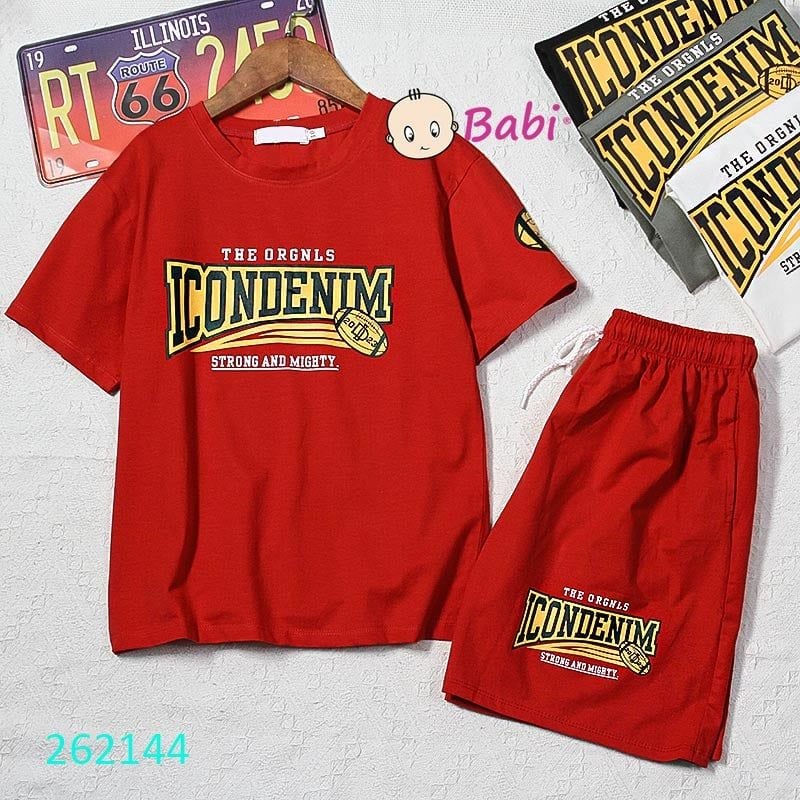  Bộ Cho Bé In Chữ Quần Short Lửng Sành Điệu (10kg-45kg) 