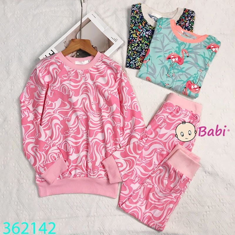  Bộ Cotton Tay Dài Quần Dài Bé Gái M1 (17kg - 45kg) 