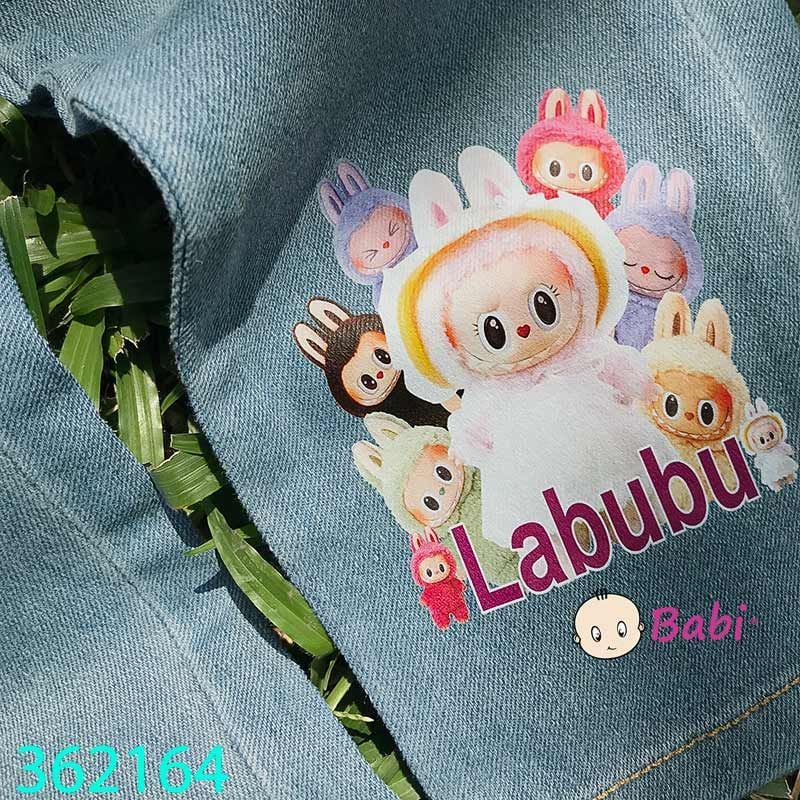  Bộ Jean Baggy Bé Gái In 3 La Bu Bu Xinh Xắn (11kg - 40kg) 