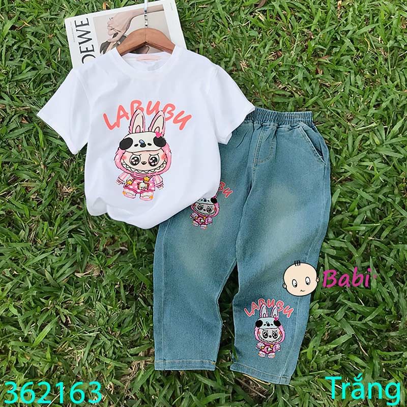  Bộ Jean Baggy Bé Gái In La Bu Bu Size Đại (40kg - 65kg) 