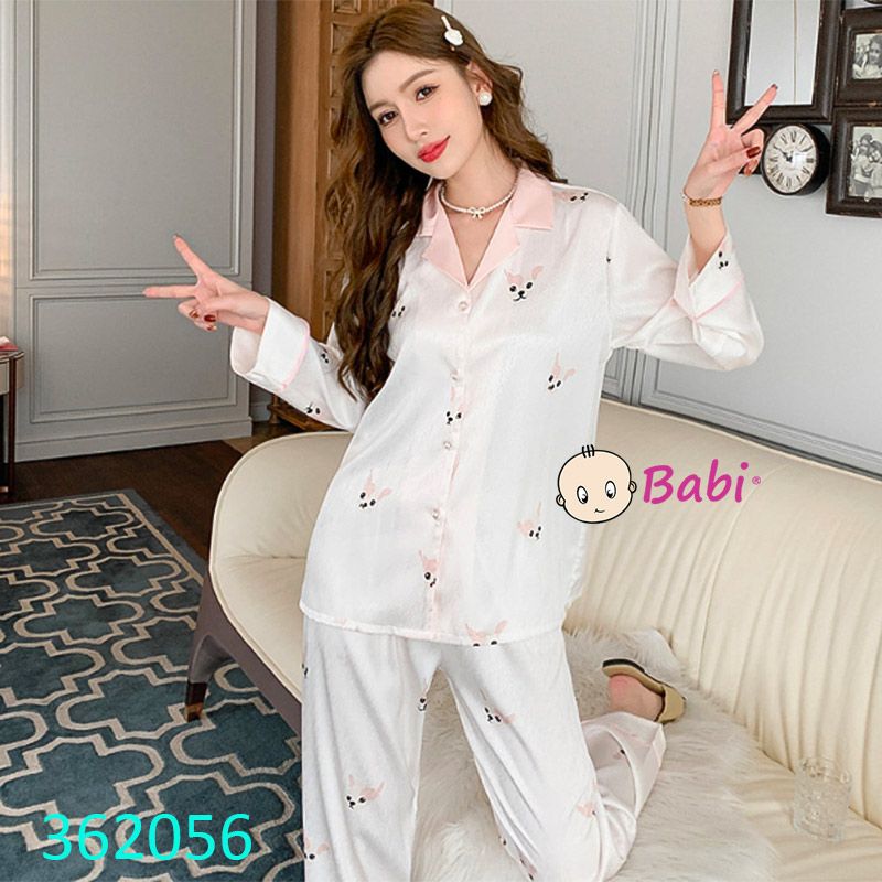  Bộ Pijama Lụa Cao Cấp Tay Dài Quần Dài Size Đại (42kg-57kg) 