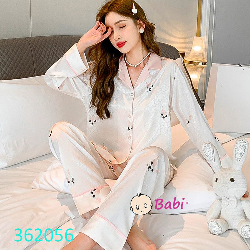  Bộ Pijama Lụa Cao Cấp Tay Dài Quần Dài Size Đại (42kg-57kg) 