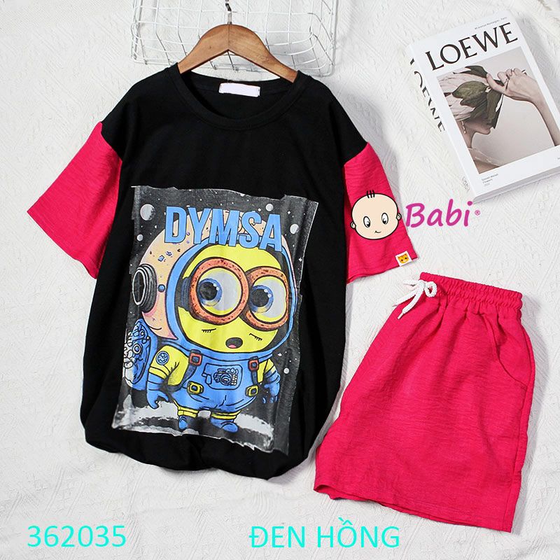  Bộ Tay Ngắn Quần Đùi Họa Tiết  Dễ Thương Size Đại (45-60kg) 