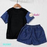  Bộ Tay Ngắn Quần Đùi In Gấu Ngầu Cute Cho Bé (13kg-42kg) 