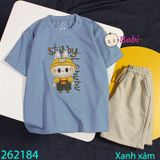  Bộ Thun Bé Trai Tay Ngắn Quần Ngắn Hình La.bu.bu (26kg - 65kg) 