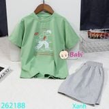  Bộ Thun Bé Trai Tay Ngắn Quần Ngắn Hình Trượt Ván (23kg - 62kg) 
