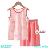  Bộ Thun Cho Bé Sát Nách Nhiều Họa Tiết Dễ Thương (17kg - 30kg) 