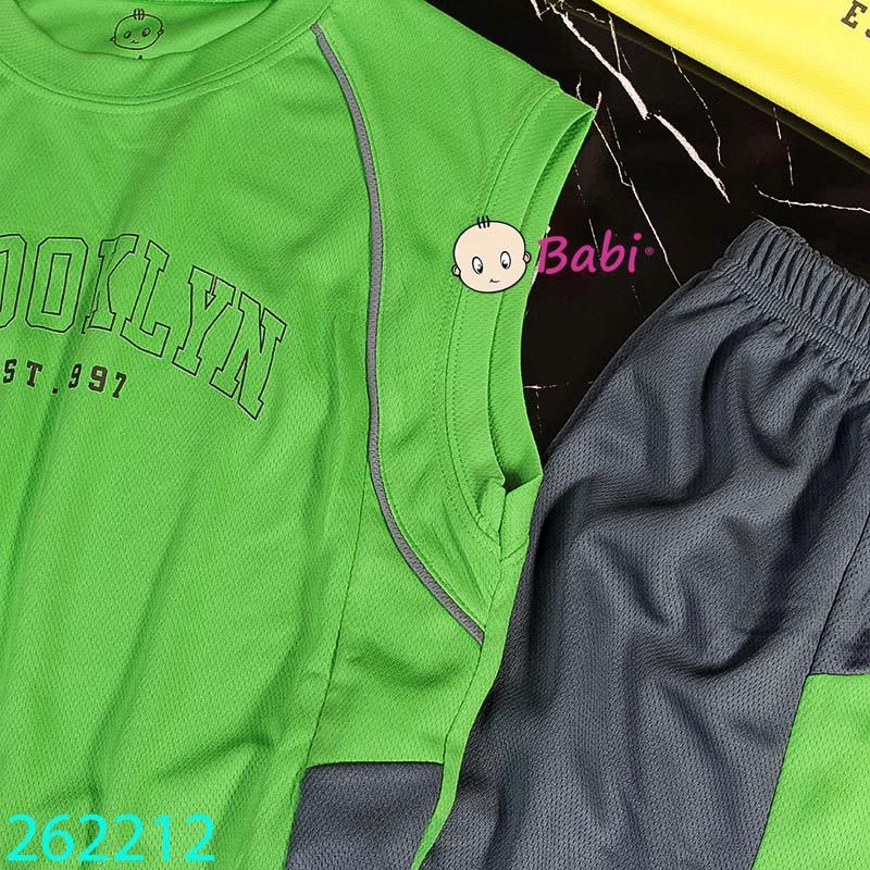  Bộ Thun Thể Thao Trẻ Em Sát Nách Chữ Brooklyn  (26kg - 60kg) 