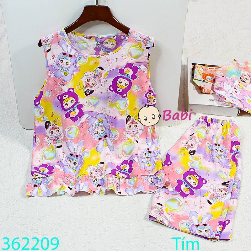  Bộ Tole Bé Sát Nách Quần Lửng Họa Tiết Dễ Thương M2 (26kg - 65kg) 