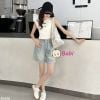 Quần Jeans short Đùi Bé Gái Thêu Nơ (26kg - 45kg)
