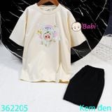 Bộ Bé Gái Quần Lửng Babi-Three (26kg - 58kg) 