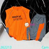  Bộ Thun Thể Thao Trẻ Em Sát Nách In Chữ  (26kg - 60kg) 