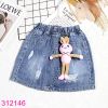 Chân Váy Jeans Cho Bé Gái Kèm Khóa Size Đại (23kg - 37kg)