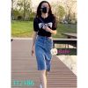 Chân Váy Jeans Xẻ Tà Mẹ Bé