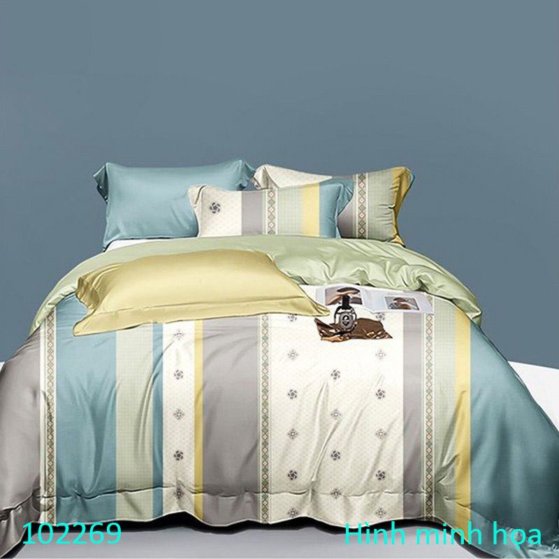  Combo 3 món Tencel gồm 1 drap nệm 1m6 và 2 áo gối nằm 50x70 