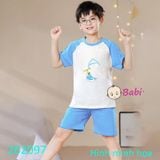  Bộ Short Cho Bé Trai Tay Raplang Mát Mẻ Ngày Hè (13kg-35kg) 