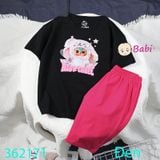  Bộ Bé Gái Quần Lửng In Babi-Three Xinh Xắn (26kg - 55kg) 