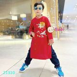  Áo Dài Cách Tân Bé Trai Cao Cấp Thêu Chim Hạc Sành Điệu (11kg - 35kg) 