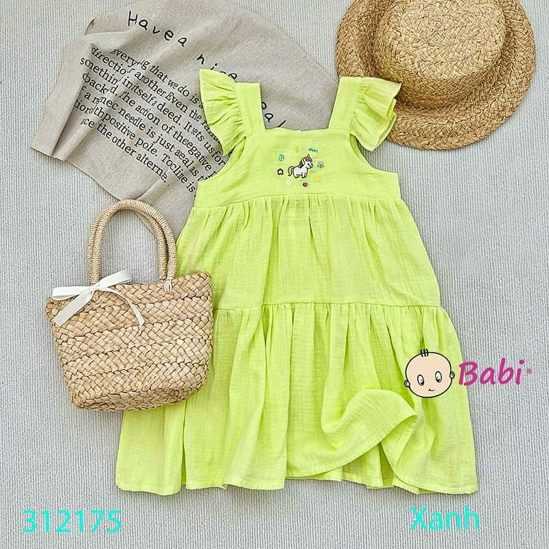  Đầm Lani Xô Musilin Thêu Hoạ Tiết Dễ Thương (11kg-40kg) 