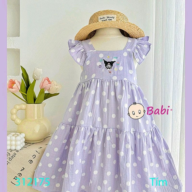  Đầm Lani Xô Musilin Thêu Hoạ Tiết Dễ Thương (11kg-40kg) 