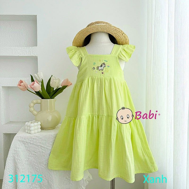  Đầm Lani Xô Musilin Thêu Hoạ Tiết Dễ Thương (11kg-40kg) 