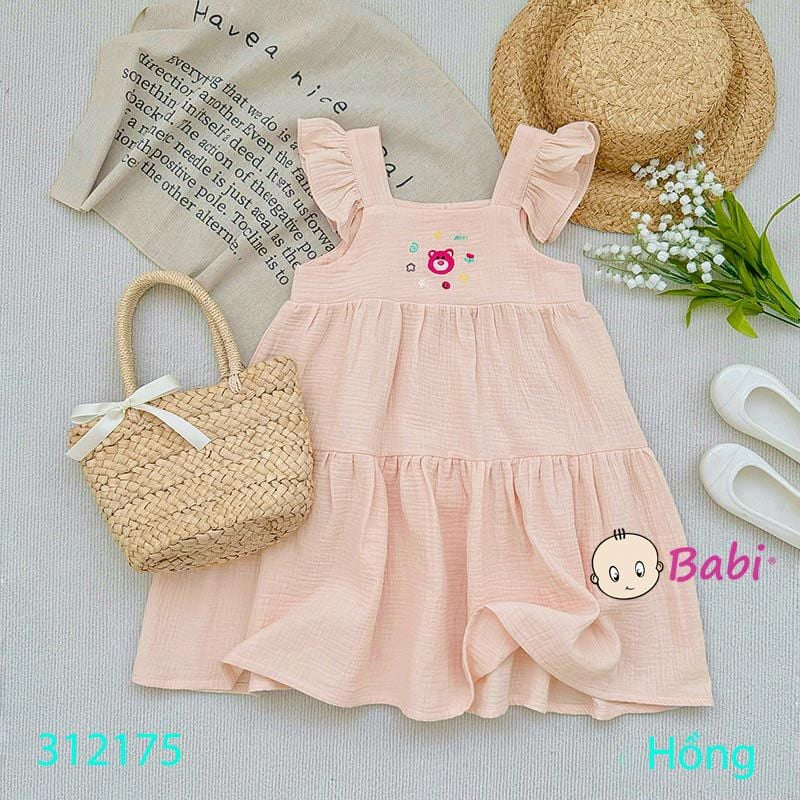  Đầm Lani Xô Musilin Thêu Hoạ Tiết Dễ Thương (11kg-40kg) 