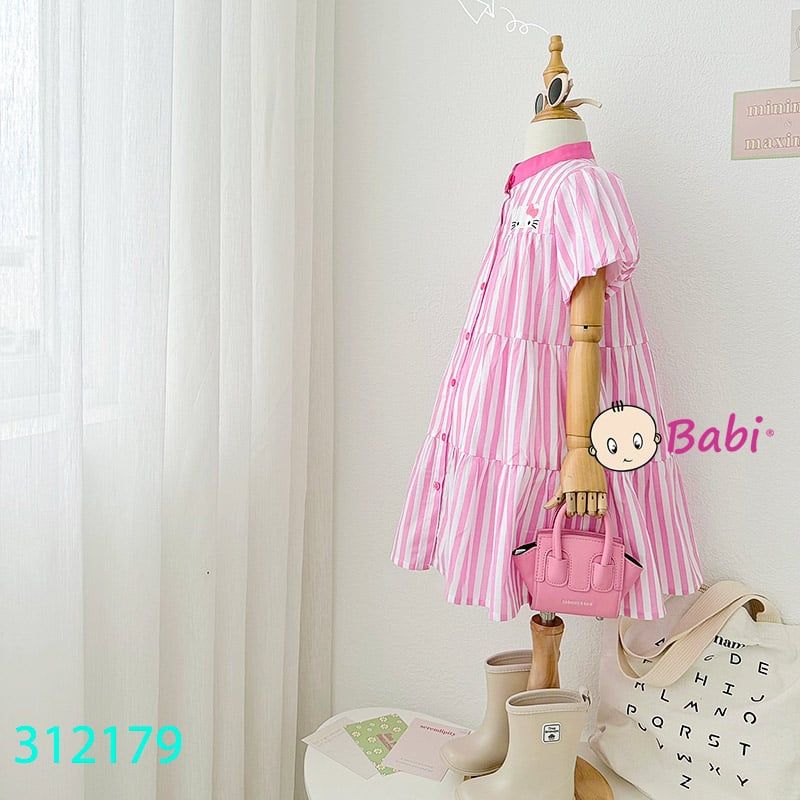  Đầm Somi Sọc Thêu Nhân Vật Hoạt Hình (13kg - 42kg) 