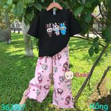  Bộ Bé Gái 3 La.Bu.Bu Quần Đũi Hồng (26kg - 57kg) 