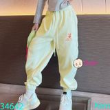 Quần Thun Bo Lai Dài Bé Gái Màu Trơn (30kg-50kg) 