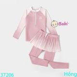  Đồ Bơi Cho Bé Gái Tay Dài Quần Dài In Dừa (30 -47kg) 